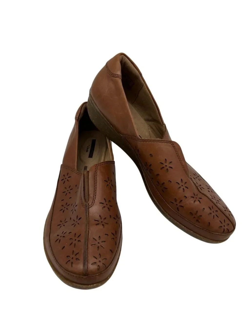 Clarks Collection Womens Everlay Dairyn Slip-On Loafer 10M Brown Leather Shoes